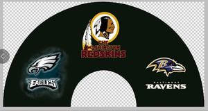 Wholesale 33cm Custom Printed Handmade <b>Large</b> Bamboo Pvc Nfls Philadelphia Eagles Folding Hand Held <b>Fan</b> for Women and Party - Product Image 3