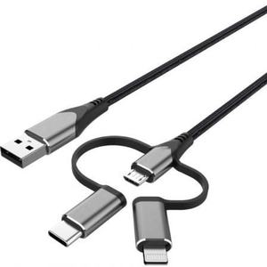 Cable USB 2.0 Tipo-C de 1m, 480mbps, USB a USB, Micro USB, ideal para cargar y transferir datos entre dispositivos. - Product Image 1