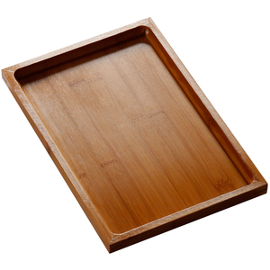 Simple bamboo <b>tea</b> <b>tray</b>, household <b>tray</b>, solid wood <b>tea</b> saucer, serving <b>tray</b>, dry brewing rectangular Japanese <b>tea</b> set, small - Product Image 5