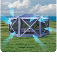 Tente automatique pour 10-12 personnes, structure en fibre de verre, imperméable, coupe-vent, tissu Oxford 210D, tente de camping 3 saisons pour la famille, facile à monter