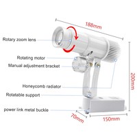 Projecteur Gobo 25W Éclairage sur rail Éclairage de musée Plafond Éclairage sur rail à led