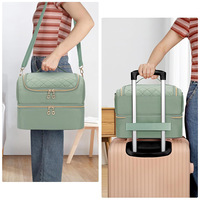 Sac de rangement pour vernis à ongles personnalisé, vente en gros d'usine, capacité de 45 flacons et lampe à ongles, organisateur de maquillage portable à bandoulière