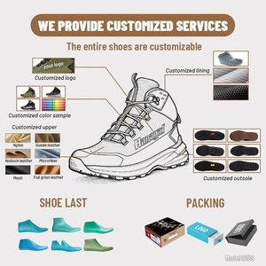 Scarpe da Trekking Impermeabili Verde Oliva per <span class=keywords><strong>Uomo</strong></span> e Donna, Produzione Personalizzata Hanagal, Zapatos De Cuero Para Senderismo - Product Image 2