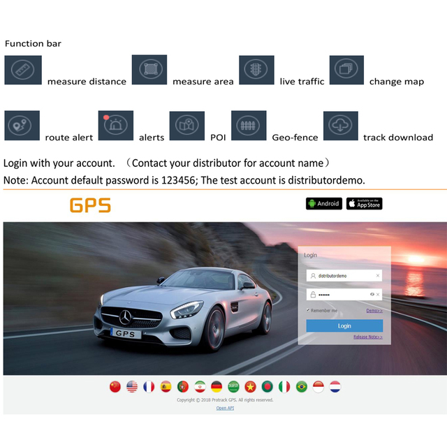 PROTRACK GPS Tracking Software Platform Lifelong Free Software APP Web Tracking for Android IOS Historical Playback