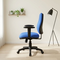 Chaise de bureau moderne à dossier haut Donati, chaise de secrétaire en maille avec appui-tête réglable, mobilier de bureau et scolaire résistant