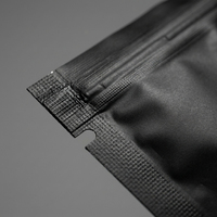 Sachet Mylar VMPET Noir Mat Anti-Odeur Personnalisé, Barrière Anti-Humidité, Pochette Autoportante pour Stockage Longue Durée du Café et des Épices