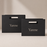 Sacs en papier cadeau personnalisés avec logo privé imprimé, sacs en papier mat pour boutique, petits sacs d'emballage pour bijoux