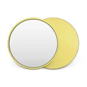 Specchio per il trucco da viaggio a forma rotonda in lega di zinco metallo piccolo specchio per il trucco personale per personalizzare specchietti per il trucco portatili