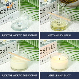 Thiết Kế Mới Bán Buôn Nến Thủy Tinh Jar Với Nắp 5.5Oz Công Suất Hổ Phách Nến Thủy Tinh Lọ - Product Image 6