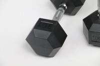 Haltères hexagonaux en caoutchouc de qualité supérieure 2,5 kg-50 kg pour la musculation professionnelle en salle et à domicile