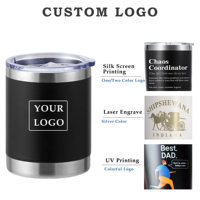 Logo personnalisé 10oz Lowball Tumbler Vide isolé Portable Travel Cup en acier inoxydable tasse de vin de bière