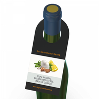 Étiquettes à suspendre pour bouteilles de vin de luxe écologiques à imprimé personnalisé pour boissons