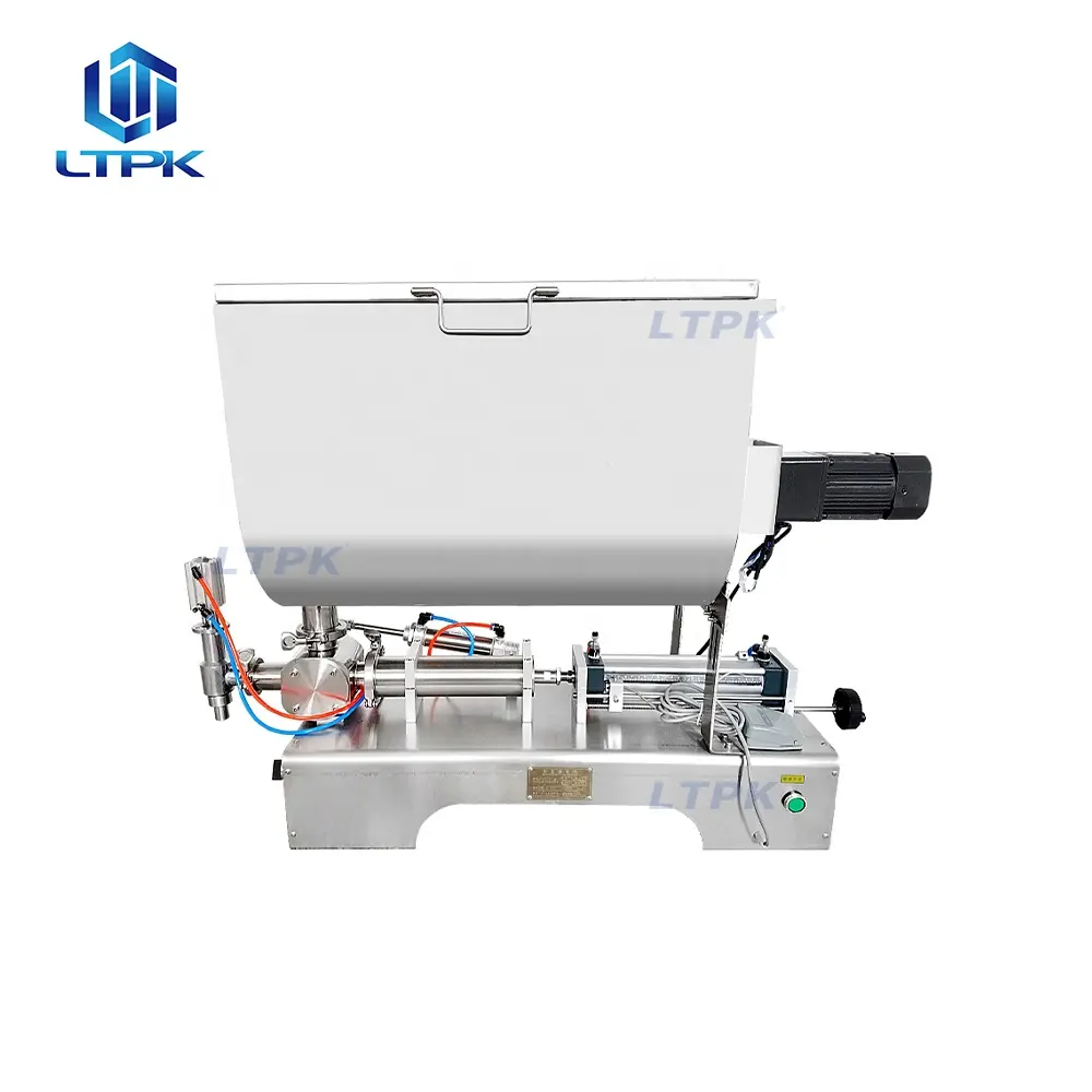 LTPK LT-GUF100 반자동 카레 페이스트 잼 칠리 소스 충전기 공압 슬러리 혼합 충전기