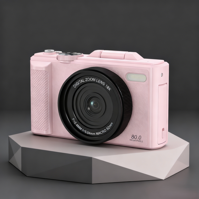 LED Fill Light CMOS Sensor HD 3 Inch Flip Screen Mirrorless Digital Camera with 17x-30x Optical Zoom for Vlogging Photography