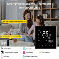 Thermostat intelligent programmable sans fil FCU, contrôleur Wifi, thermostat électronique pour chambre froide