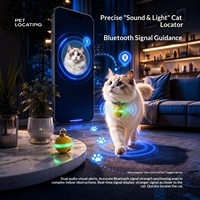 Collier de suivi Bluetooth pour animaux de compagnie avec sonnette, alarme sonore et lumineuse, localisateur intelligent pour animaux, compatible avec Apple Find My pour chat, dispositif anti-perte et de suivi