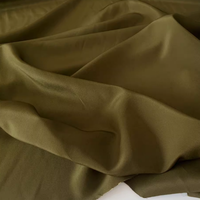 Tissu en crêpe de Chine 100% soie pure, uni, teinture unie, qualité stable, tendance, pour chemise femme respirante et sexy