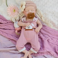 Poupée Reborn en Silicone de 18 Pouces, Bébé Fille à Bouche Ouverte, Peau Réaliste Veineuse, Jouet Compagnon Émotionnel pour Personnes Âgées, Idéal pour Exposition Artistique