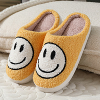 Dropshipping Products 2025 Chaussons en coton doux et léger Chaussons d'intérieur d'hiver en peluche au visage souriant pour la maison