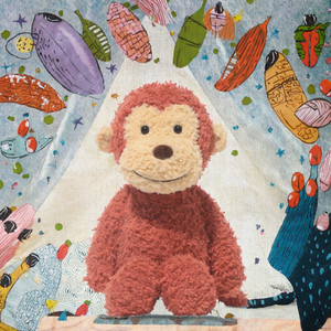 Đồ chơi khỉ bông mềm mại Jooki BUDDY cao 30cm, nhồi bông PP, giảm stress cho trẻ em, nhận đơn đặt hàng số lượng lớn - Product Image 3