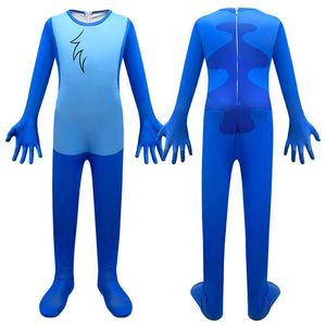 Combinaison de cosplay Stitch pour enfants, costume intégral animal de dessin animé mignon bleu rose pour Halloween - Product Image 4