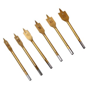 Three Point Woodworking Flat <b>Drill</b> <b>Bit</b> 16mm Titanium Plated For Smooth Finish <b>Wood</b> Drilling - Product Image 2