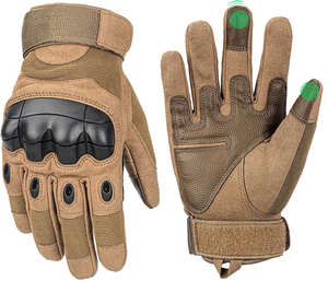 Stock High Quality Tan Waterproof Hunting Men Combat Tactical <b>Gloves</b> Winter Fleece Anti-Vibration Nylon Reinforced Cuff 26cm - Product Image 1