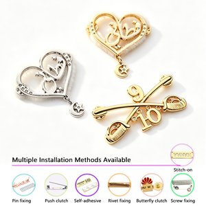 Zinc Alloy High Gloss Metal Logo for Jeans & Clothing, Made to Order Metal Clothing Label for Denim Garments - Product Image 5