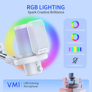 FEELWORLD VM1 USB bras support Usb filaire micro bureau réglable avec lumière rgb microphones de jeu microphone Led pour <span class=keywords><strong>pc</strong></span> - Product Image 3
