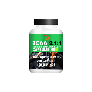 Suplemento para el Cuidado de la Salud, Cápsulas de BCAA para Energía y Resistencia, Mejora el Rendimiento, Cápsulas de Aminoácidos de Cadena Ramificada - Product Image 1