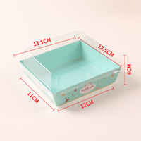 Boîte d'emballage sandwich en PP recyclable, longue et carrée, épaisseur 0,5 mm, pour la viande, les œufs, les gâteaux soufflés, les produits de boulangerie, usage alimentaire, He Sheng HS-888