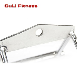 Guli-<span class=keywords><strong>Barra</strong></span> de presión en forma de V para gimnasio, accesorio de Fitness profesional, <span class=keywords><strong>polea</strong></span> <span class=keywords><strong>baja</strong></span> cromada sólida, doble mango D, tríceps en forma de V - Product Image 5