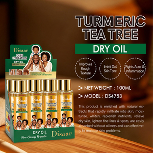Huile sèche non grasse Disaar en gros, <span class=keywords><strong>4</strong></span> types, pour peaux afro, enrichie en Vitamine C, Arbutine, Vitamine E et Curcuma, hydratante et pour massage corporel - Product Image 5