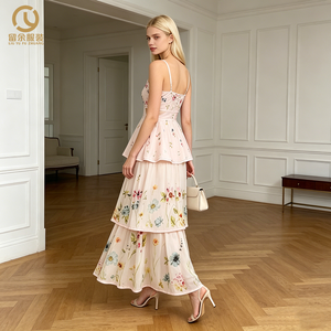 <span class=keywords><strong>Abito</strong></span> Lungo Estivo da Donna <span class=keywords><strong>con</strong></span> Stampa Personalizzata, Stile Casual per Spiaggia e Vacanze, <span class=keywords><strong>con</strong></span> <span class=keywords><strong>Spalline</strong></span> Sottili Stampate, Produzione all'Ingrosso - Product Image 2