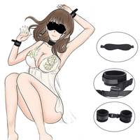 Vente en gros usine : Kits d'équipement BDSM SM en cuir pour bondage, jouets sexuels pour adultes, femmes, couples, femmes mariées, avec menottes et entraves de cheville