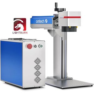 Graveur laser à fibre 50W 60W 100W LightBurn avec pointeur rouge, machine de marquage laser à semi-conducteurs Galvo de marque, puissance 20W - Product Image 1