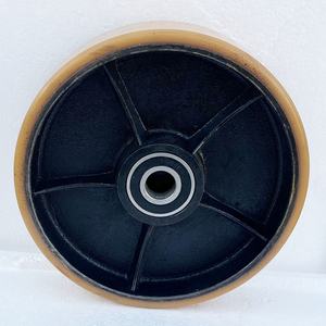 Roues de direction à roulement à billes <span class=keywords><strong>en</strong></span> polyuréthane robustes et durables pour transpalette manuel, capacité 1000 kg, 200 mm, pièces de rechange - Product Image 4