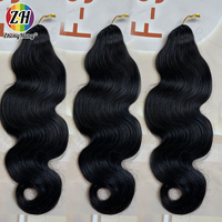 Extensions de cheveux naturels 100 % humains, légers, bouclés italiens, pré-bouclés, pour tresses, mélange naturel, style bohème