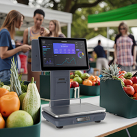 Sistema de Báscula Inteligente con IA Todo en Uno ASS 156 01 |   Escáner de Código de Barras Integrado, Impresora de Etiquetas/Recibos y Software POS