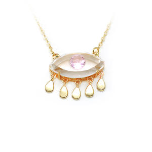 Nueva joyería de moda personalidad collar de moda diamantes multicolores collar con colgante de ojo de diablo para mujer - Product Image 3