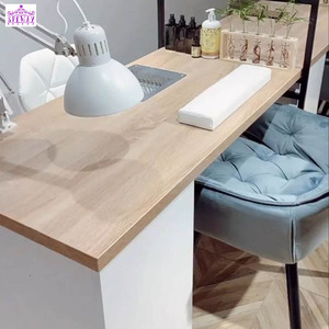 Speway定制白色木制沙龙美甲工作室美甲桌优雅沙龙美甲桌带抽屉 - Product Image 5