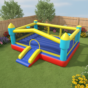 Structure gonflable de saut et de glisse sécurisée avec souffleur robuste avec protection GFCI, piquets, patchs de réparation et sac de rangement - Product Image 1