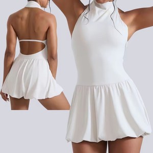 Robe de golf sexy à col haut avec short, robe de tennis, robe de sport pour femmes, vêtements de yoga, vêtements de fitness, CY1230 - Product Image 1