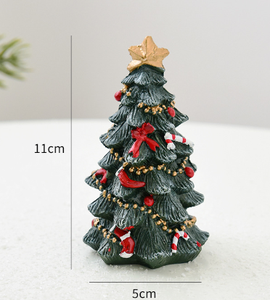 Resin Ornament <b>Xmas</b> Figurine Tabletop Decor Crafts <b>Mini</b> Christmas <b>Tree</b> Decorations for Wedding Party - Product Image 5
