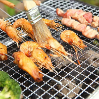 Barbecue au charbon de bois pliable en acier inoxydable 43x29x23cm, barbecue portable pliable pour le camping, les pique-niques et les barbecues en plein air