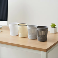 Cesta de Almacenamiento de Escritorio Multiusos Redonda Mini Moderna Ecológica de Plástico PP
