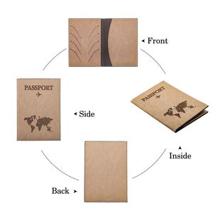 Multifunctional PU <b>Document</b> Bag Fashionable Card <b>Holder</b> Zipper Closure Protective Cover for Overseas <b>Travel</b> Business Card - Product Image 1