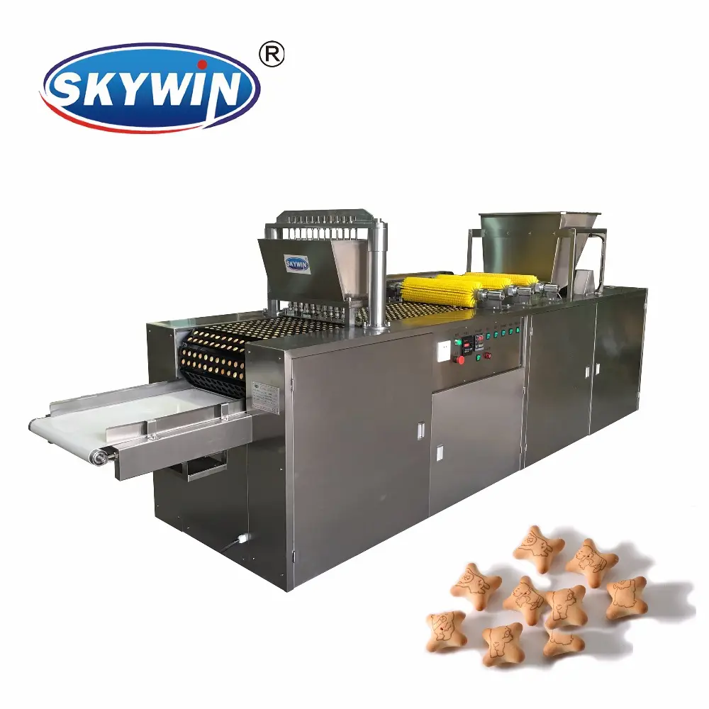 Skywin Otomatik çikolata ve krema dolum küçük hello panda bisküvi yapma makinesi fiyat