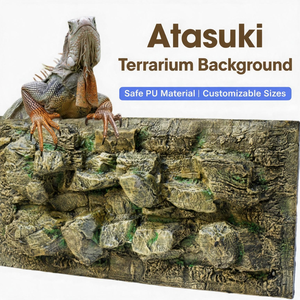 Cleen - Terrario Rectangular Moderno de Alta Calidad para Reptiles, Fondo de Paisajismo 3D de PU Ecológico para Decoración de Terrarios - Product Image 2