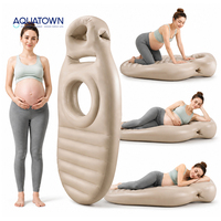 Oreiller de grossesse gonflable pour dormeurs sur le ventre, matelas pneumatique de maternité avec trou pour le ventre pour dormir sur le ventre